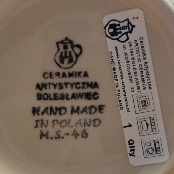 Polish Pottery Honey Bee 6" Jar with Lid - Picture 6 of 8